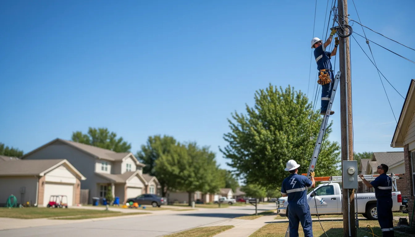 Residential electrician providing installation services in Aurora, UT